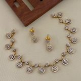 Diamond necklace set with earrings
